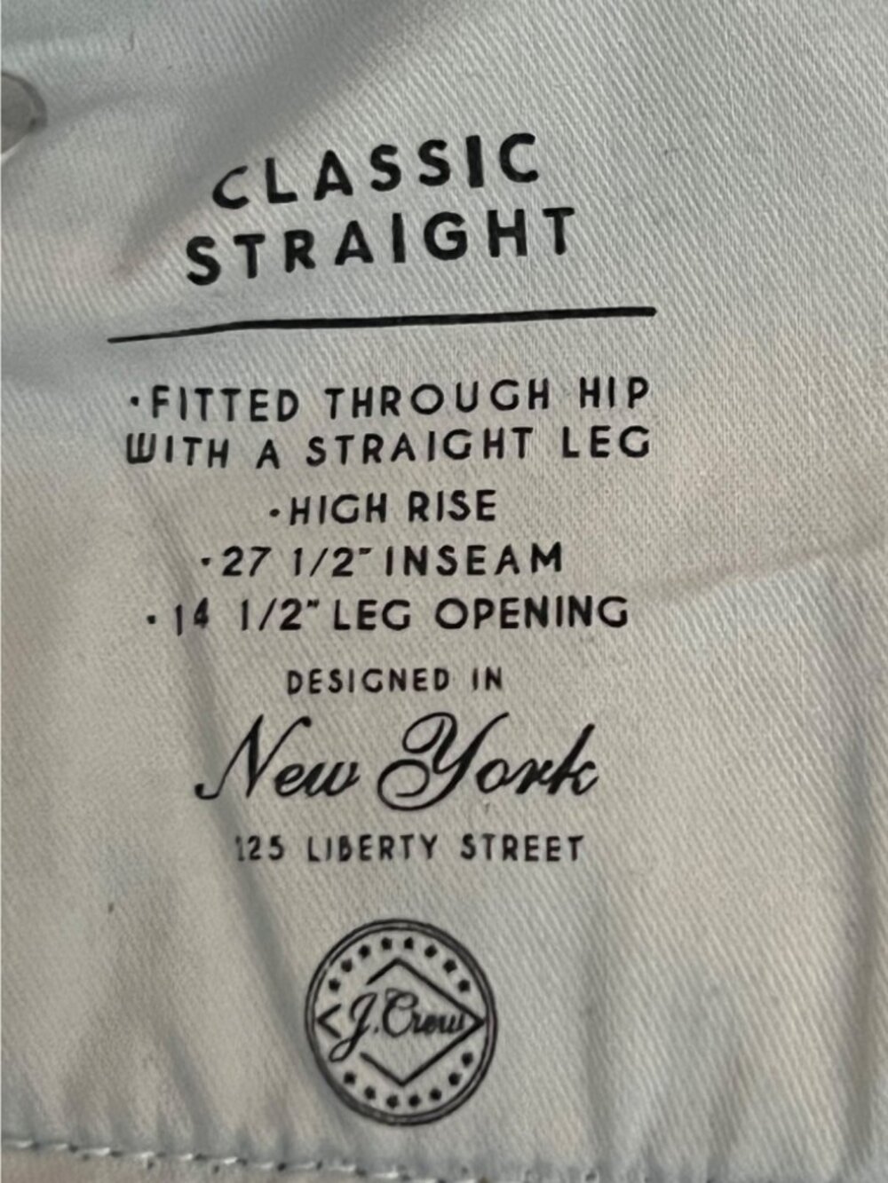 J.Crew Classic Straight Jeans High Rise 27 Liberty St. Fading Distressed Classic - Picture 9 of 11